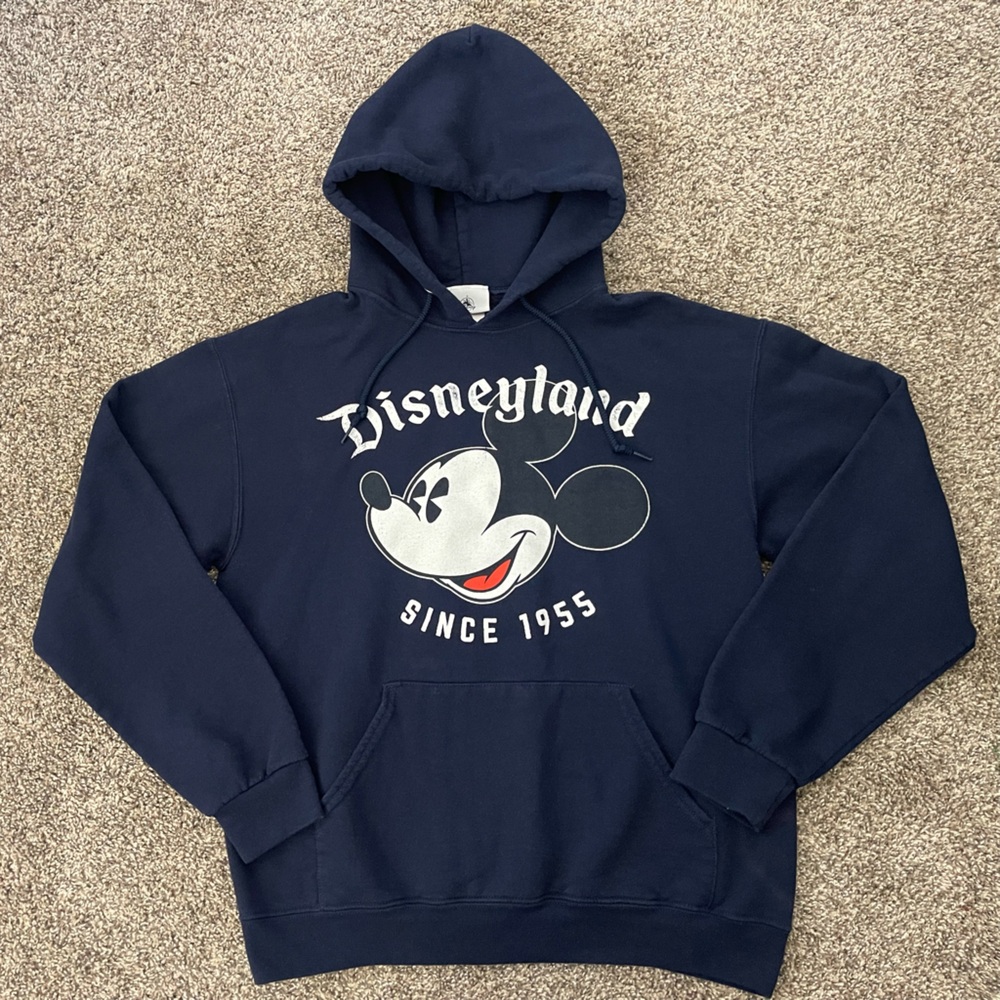 Unisex Adult Disneyland Disney Parks Retro Mickey Mouse Hoodie Navy Size M